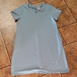 V-Neck Cotton Dress with pockets